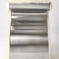 Far Out Ivory and Chrome Faux Fur Stool