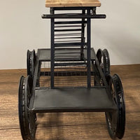 Rustic Black Rail Car Bar Cart