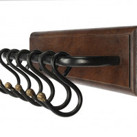 Glendo Iron &amp; Wood Wall Rack