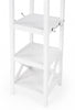 Fenya White Coat Rack with Shelves