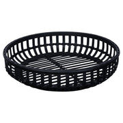 Black Round Rattan Decorative Tray