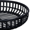 Black Round Rattan Decorative Tray