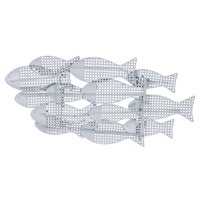 Contemporary Blue Ombre Metal Fish Wall Décor