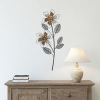 Metal Wire Flower Wall Décor Piece