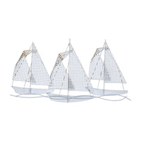 Blue and Gold Metallic Sailboat Wall Décor
