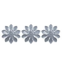 Set of Three Wood and Metal Flower Wall Décor