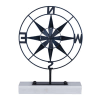 Blue Nautical Compass Sculpture
