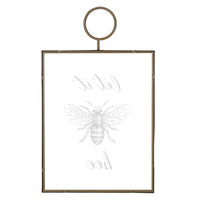 Gold Metal Framed Let It Bee Wall Art