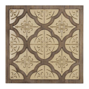 Pale Yellow and Natural Quatrefoil Wall Plaque