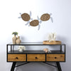 Wood and Metal Turtle Shaped Wall Art