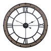 Industrial Wood and Metal Wall Clock