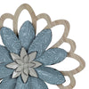 Blue Embossed Floral Wall Décor