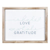 Inhale Love Exhale Gratitude Framed Wall Art