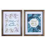 Set of Two Palm Themed Framed Wall Art