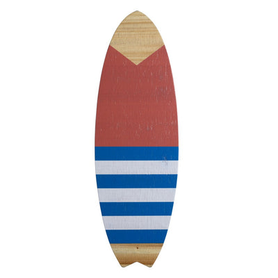 Mini Striped Surfboard Wall Décor