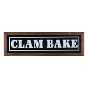 Metal and Wood Clam Bake Wall Plaque