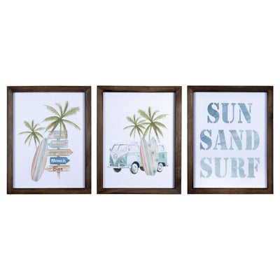 Set of Three Beach Themed Wall Art