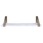 White and Gold Metal Wall Shelf