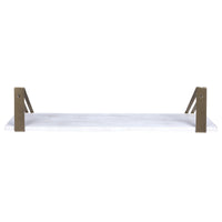 White and Gold Metal Wall Shelf