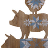 Wooden Stacked Farm Animal Wall Décor