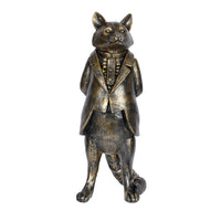 Fancy Victorian Fox Metal Statue