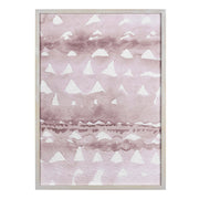 Framed Watercolor Pink Triangle Wall Art