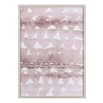Framed Watercolor Pink Triangle Wall Art