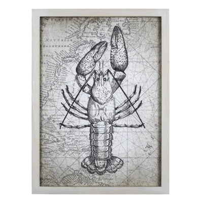 Framed Vintage Lobster Wall Art
