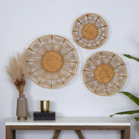 Medium Bohemian Bamboo Decorative Wall Basket
