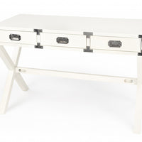 Modern White Campaign Style Desk