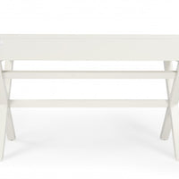 Modern White Campaign Style Desk