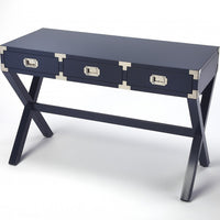 Dark Blue Campaign Style Desk