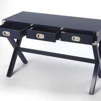 Dark Blue Campaign Style Desk