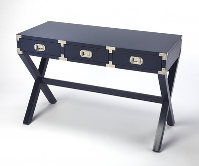 Dark Blue Campaign Style Desk