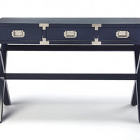 Dark Blue Campaign Style Desk