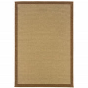 5’x8’ Beige and Brown Plain Indoor Outdoor Area Rug