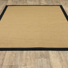 4’x6’ Beige and Black Plain Indoor Outdoor Area Rug