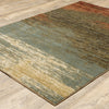 8’x10’ Blue and Brown Distressed Area Rug