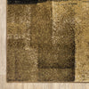 5’x7’ Brown and Beige Distressed Blocks Area Rug