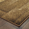 7’x9’ Brown and Beige Distressed Blocks Area Rug