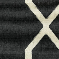 4’x6’ Black and Ivory Trellis Indoor Outdoor Area Rug