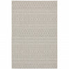 3’x5’ Gray and Ivory Geometric Indoor Outdoor Area Rug