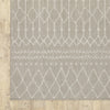 8’x10’ Gray and Ivory Geometric Indoor Outdoor Area Rug