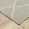 3’x5’ Gray and Ivory Trellis Indoor Outdoor Area Rug