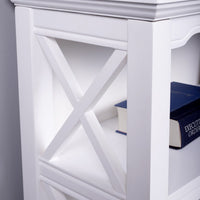 Newport Glossy White Low Bookcase