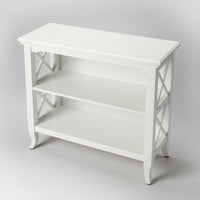 Newport Glossy White Low Bookcase