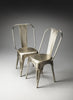 Silver Metal Dining Chair