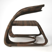 Contemporary Dark Brown Rattan Chair