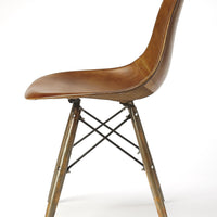 Medium Brown Leather Dining Chair