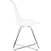 Silver and White Faux Leather Dining Chair